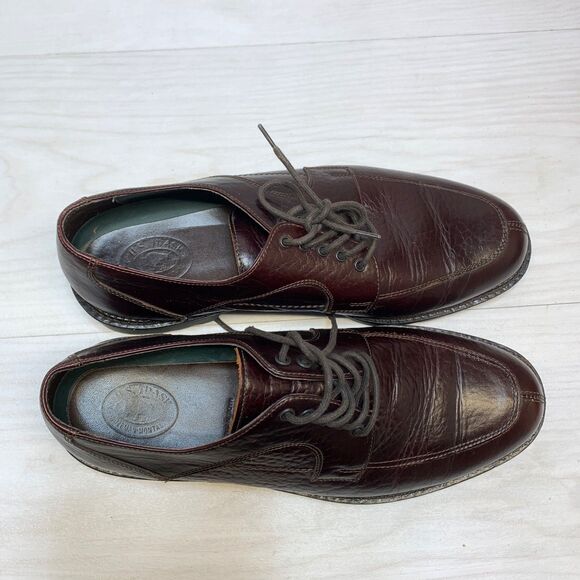 H.S.‎ Trask Brown Pebbled Leather Oxford Men\'s Sz 11M Lace Up Comfort Shoes